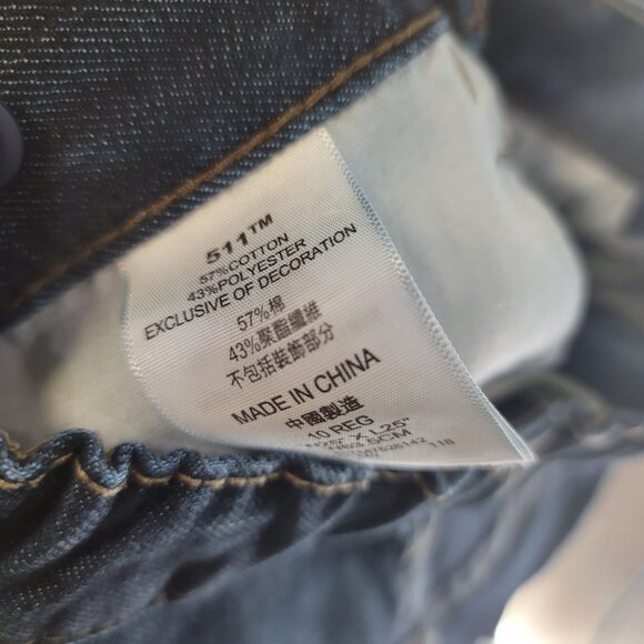 Levis 511 slim jeans dark blue color boys size 10 regular - Picture 4 of 5